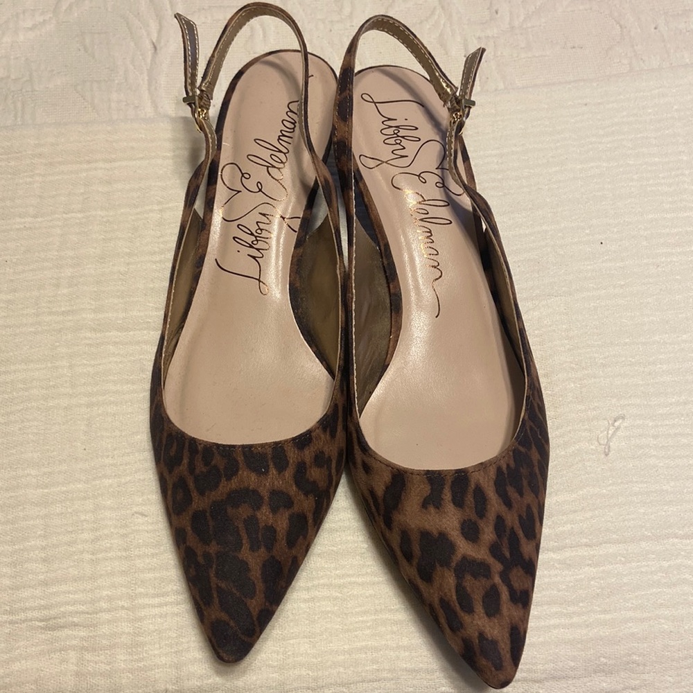 Libby Edelman Lexi Leopard 1”heel 8.5 M